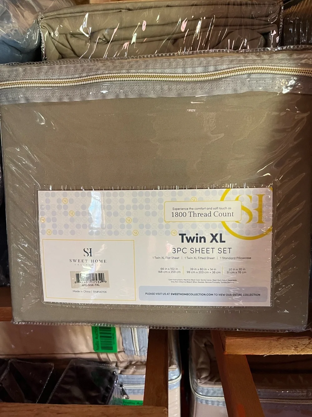 Sweet Home Twin XL 3PC Sheet Set in Sage